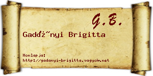 Gadányi Brigitta névjegykártya