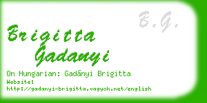 brigitta gadanyi business card