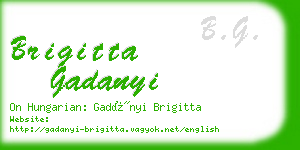 brigitta gadanyi business card